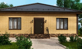 Проекты одноэтажных домов из кирпича | Строй-Ксм - Касимов от 3624 рублей